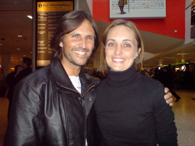 AJ & Mary meet in LondonApril, 2008