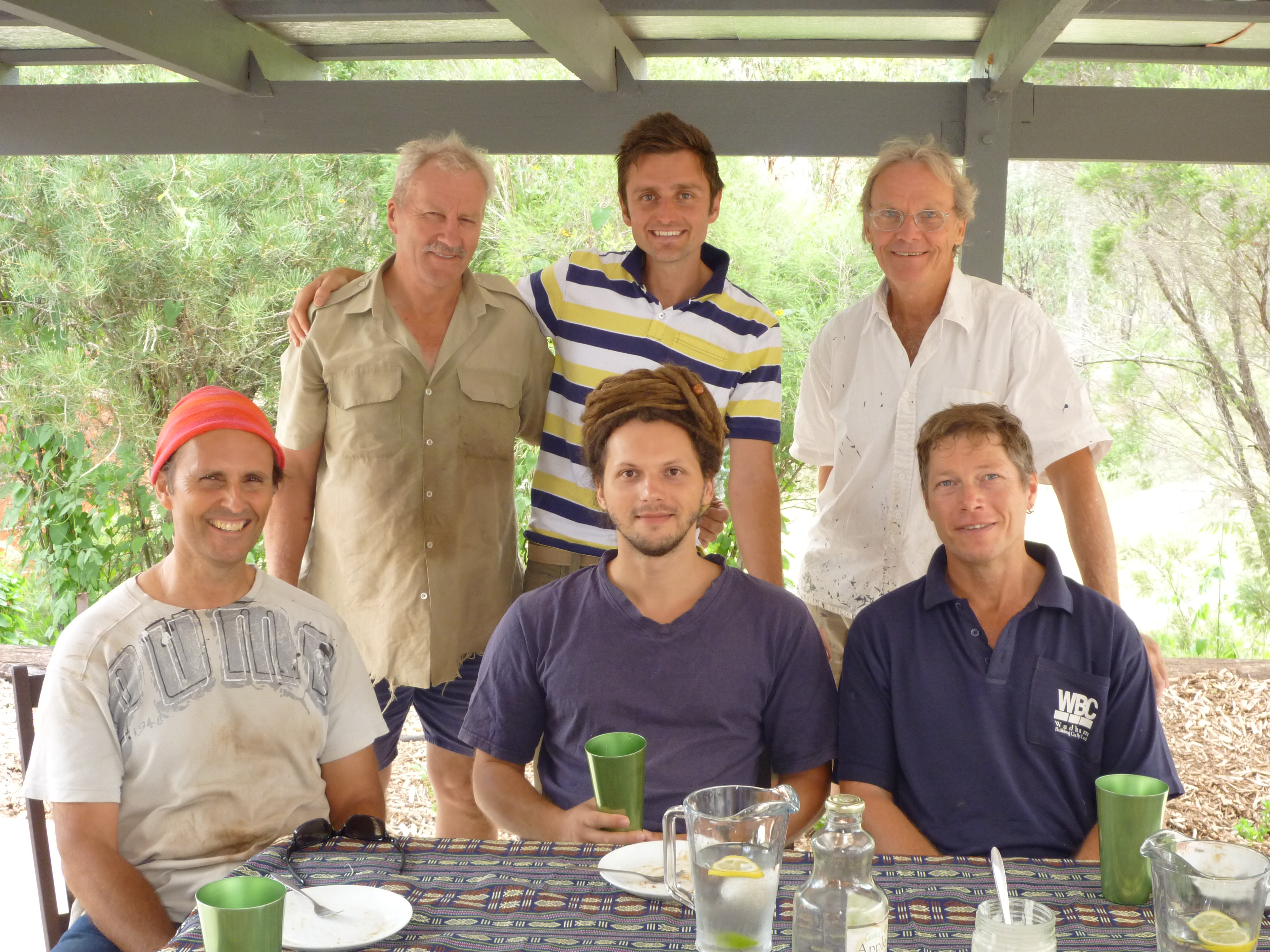 The workers at morning tea break